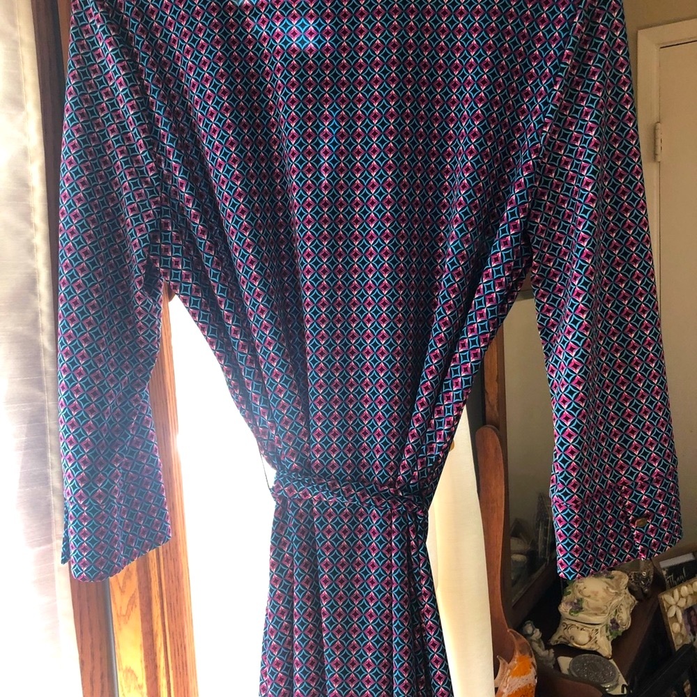 💜🦋👗BRINA & EM Colorful, soft and dressy. EUC. Color palette is beautiful - Picture 6 of 8